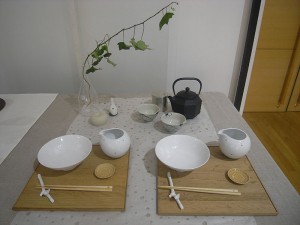 波佐見焼―秋はきのこ茶漬けを